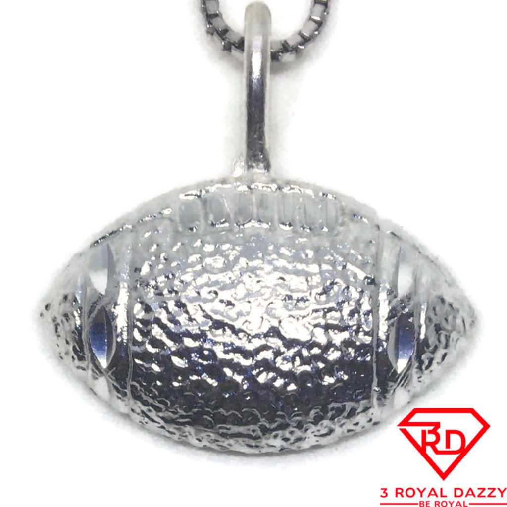 American Football Pendant 925 Sterling Silver